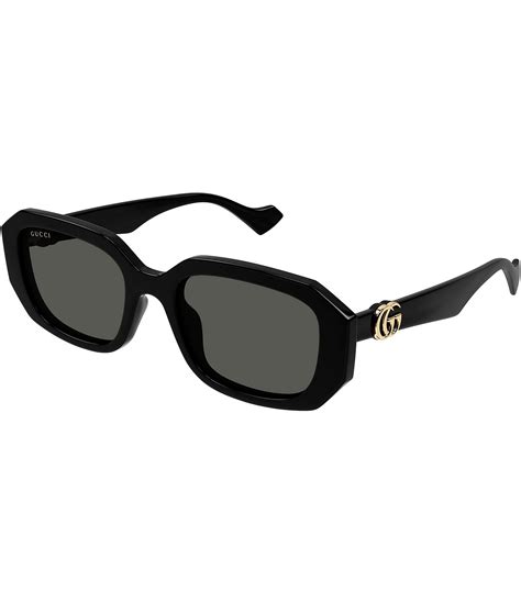 54mm rectangular sunglasses gucci|gucci square tortoise sunglasses.